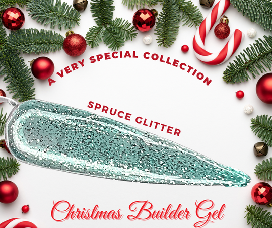 Spruce Glitter-Platinum Glitter Builder Gel