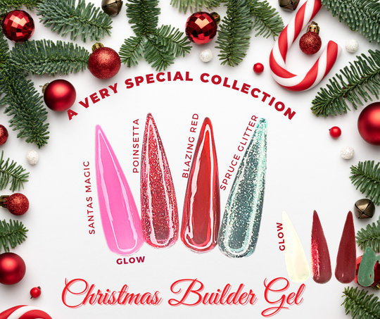 Christmas 🎅 Builder Gel Polish Collection (4 colors) Hema Free