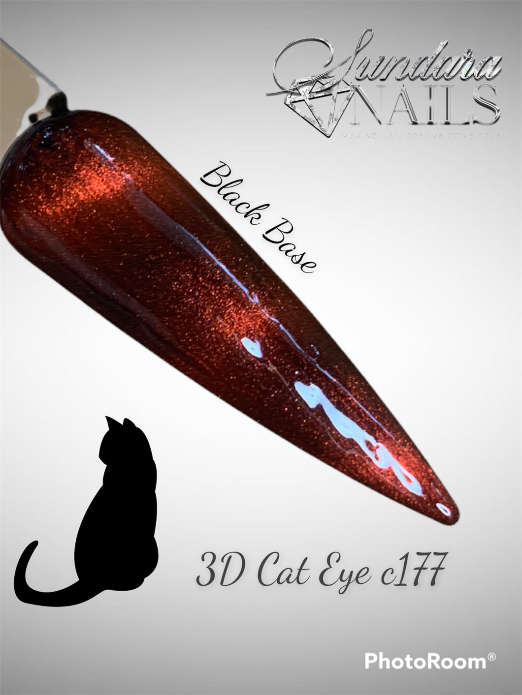 c177 Red 3D Cat Eye Gel