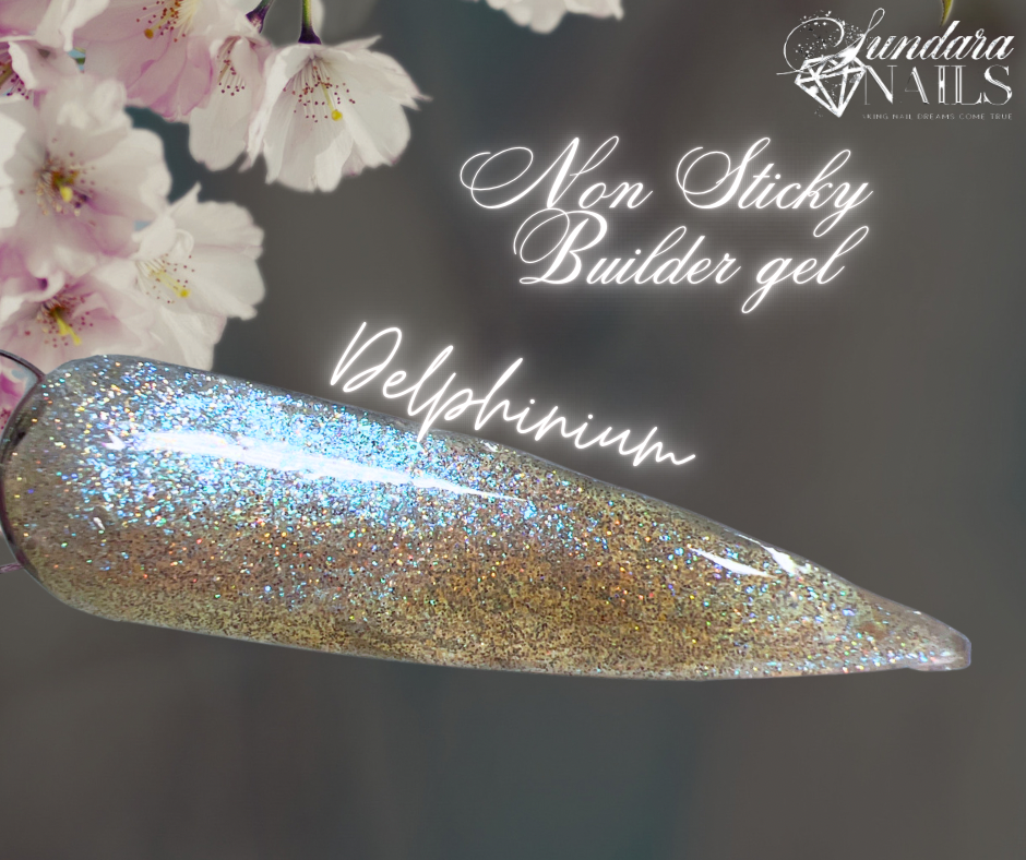 Flower Glitter Collection - Non Sticky 3D Builder Gel in a Pot